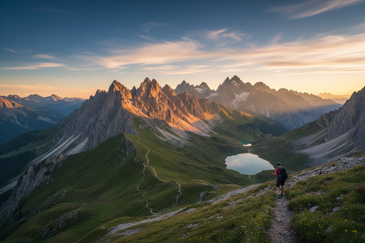 Paesaggio montano per trekking